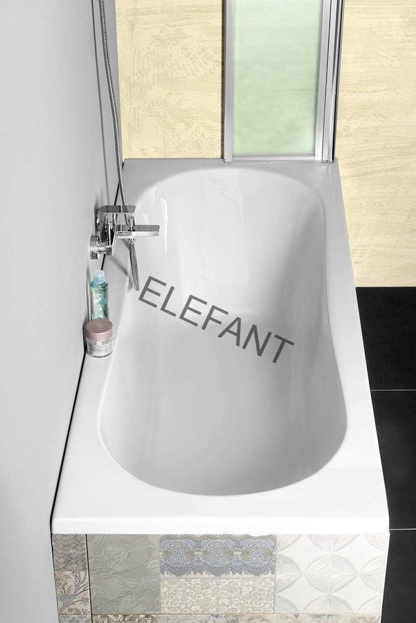 vana JIZERA 170x70x39cm, bez nožiček, bílá